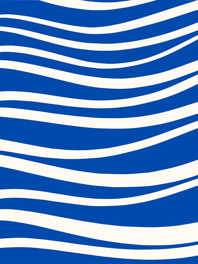 Blue And White Waves 3