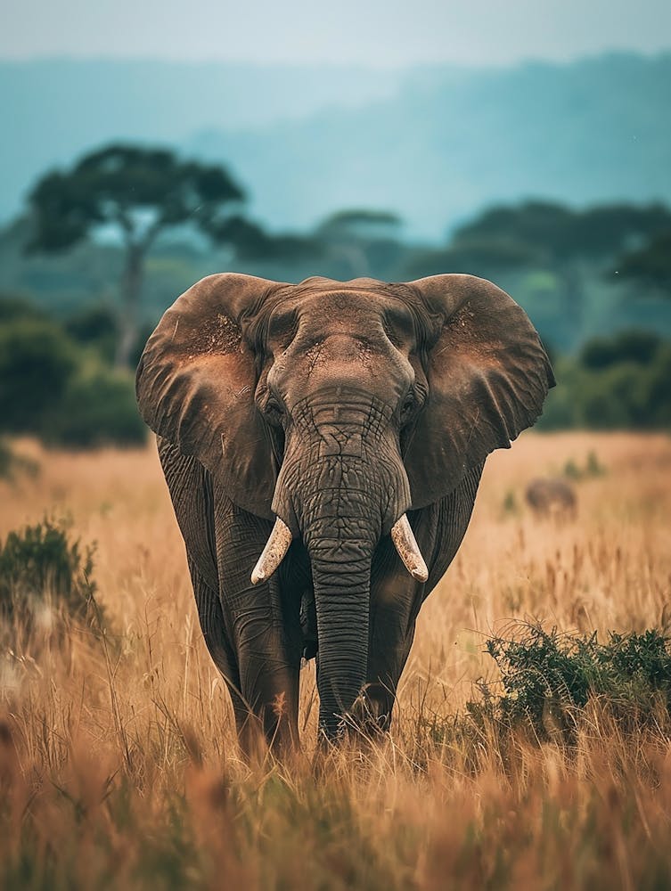 Elephant In The Savannah 1
