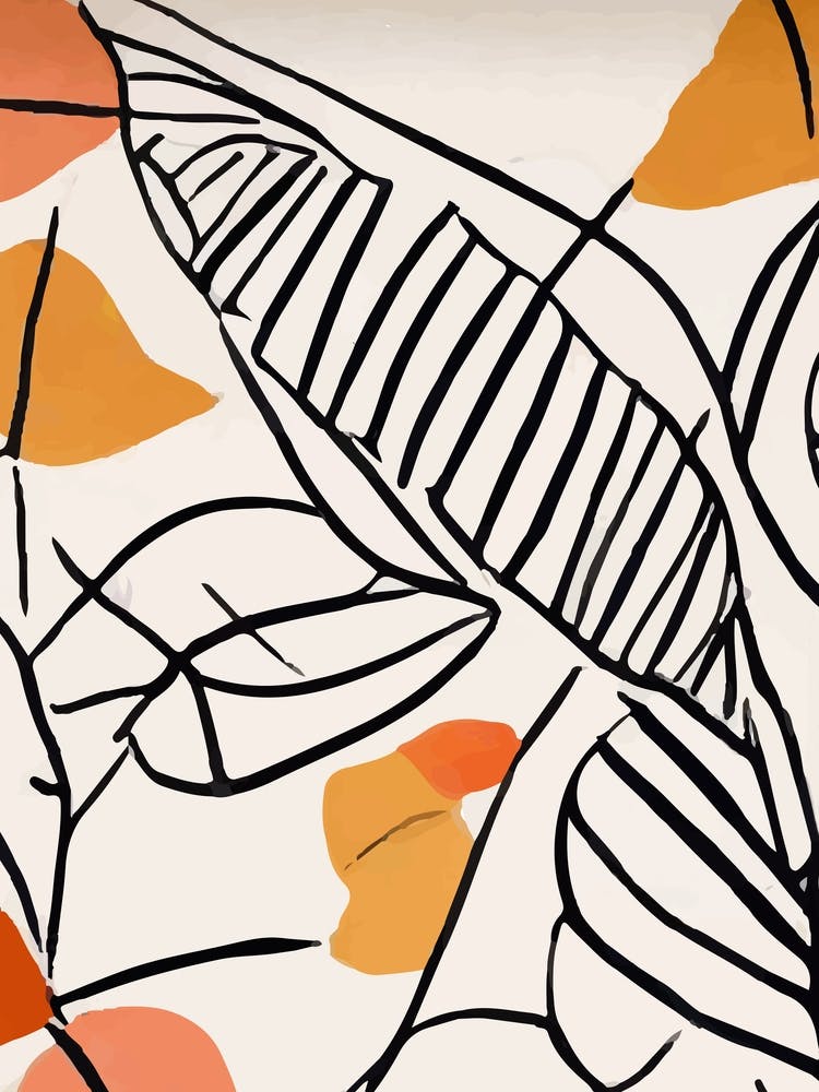 Neutral Abstract Leaves 2