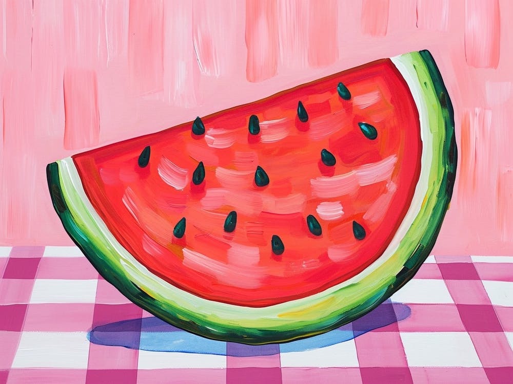 Watermelon Pink Checkerboard 3