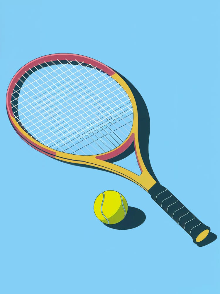 Tennis Racket And Ball