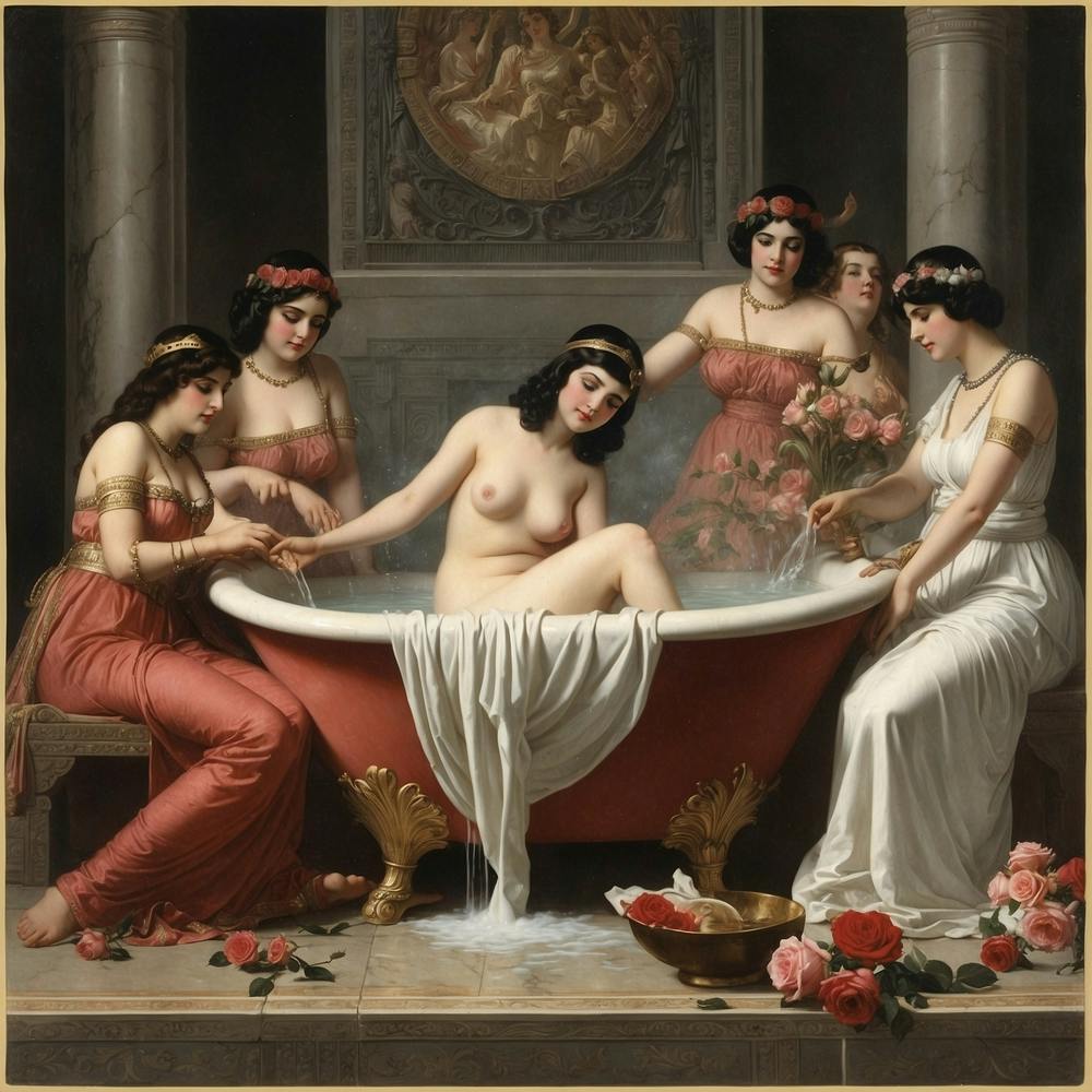 Cleopatra Bathes In A Bath Of Milk