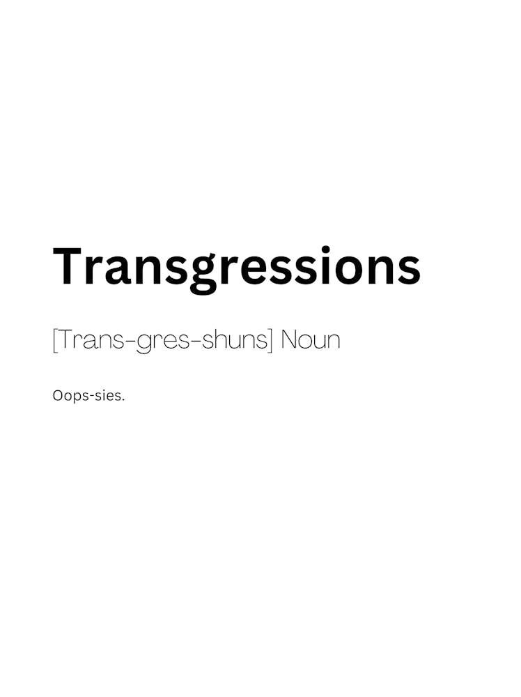 Transgressions Définition Signification