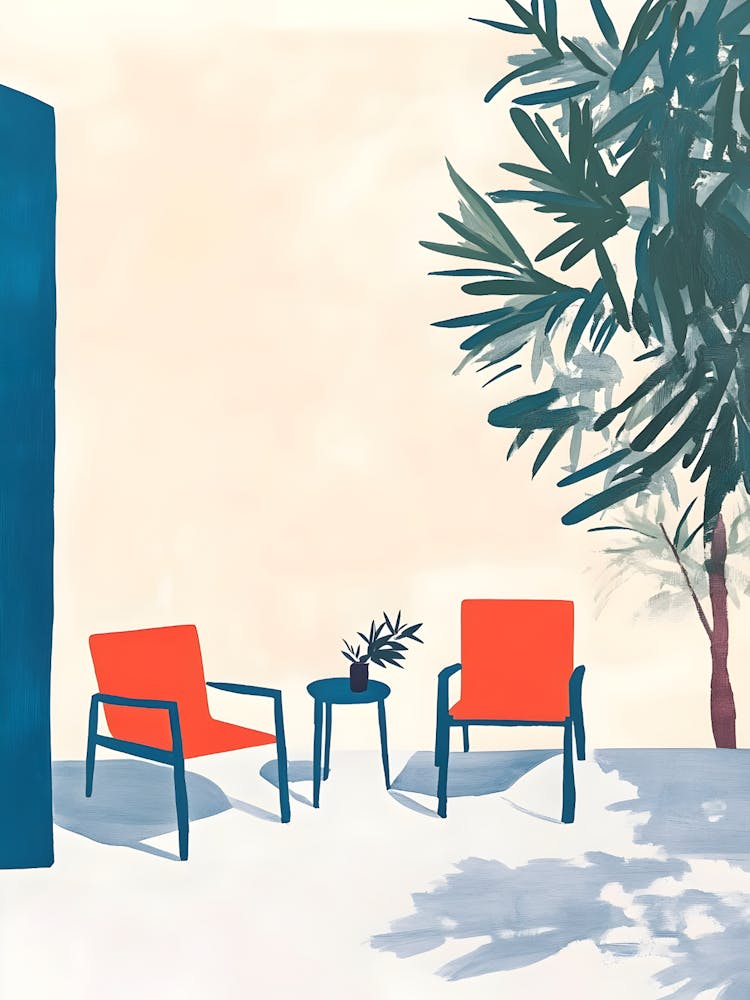 Two Chairs On A Patio