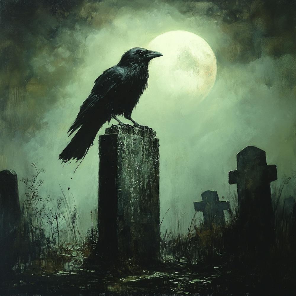 Raven in Cemetary