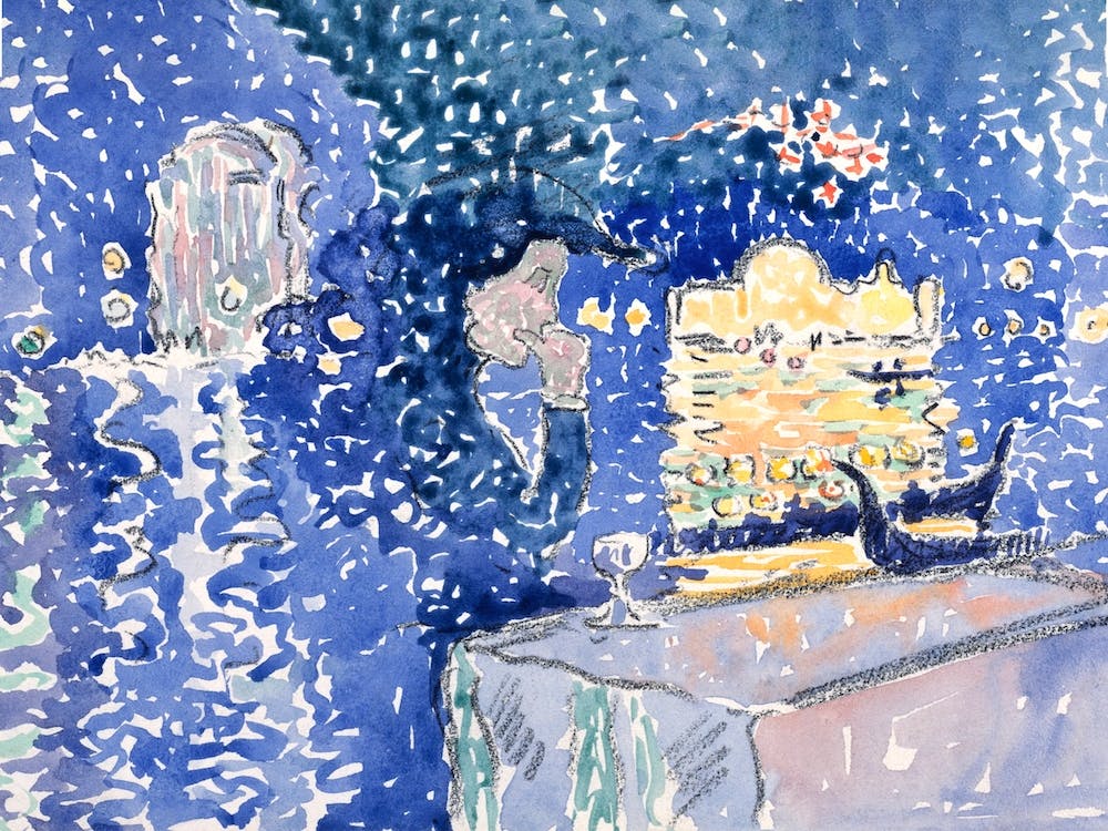 Venice Night Of The Festival Of The Redeemer, Henri Edmond Cross