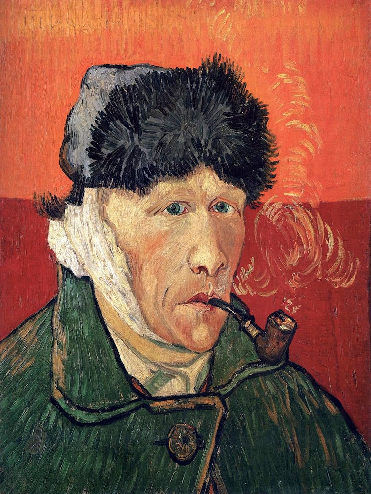 Self Portrait With Bandaged Ear And Pipe, Vincent Van Gogh