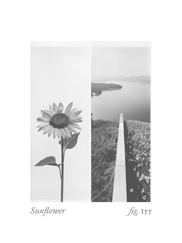 Sunflower Botanical Collage 2