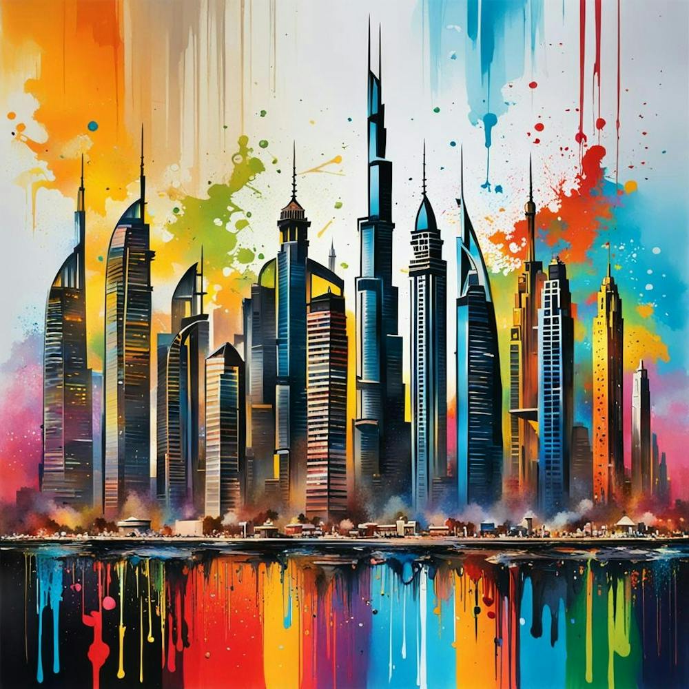 Dubai Skyline Canvas Print