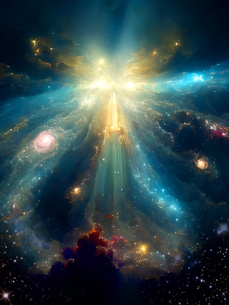 Heaven's Gate #1.4 [DALL-E 2/AI/ML art] — space art abstract poster, aesthetic poster, astrological esoteric psychedelic poster, aura art