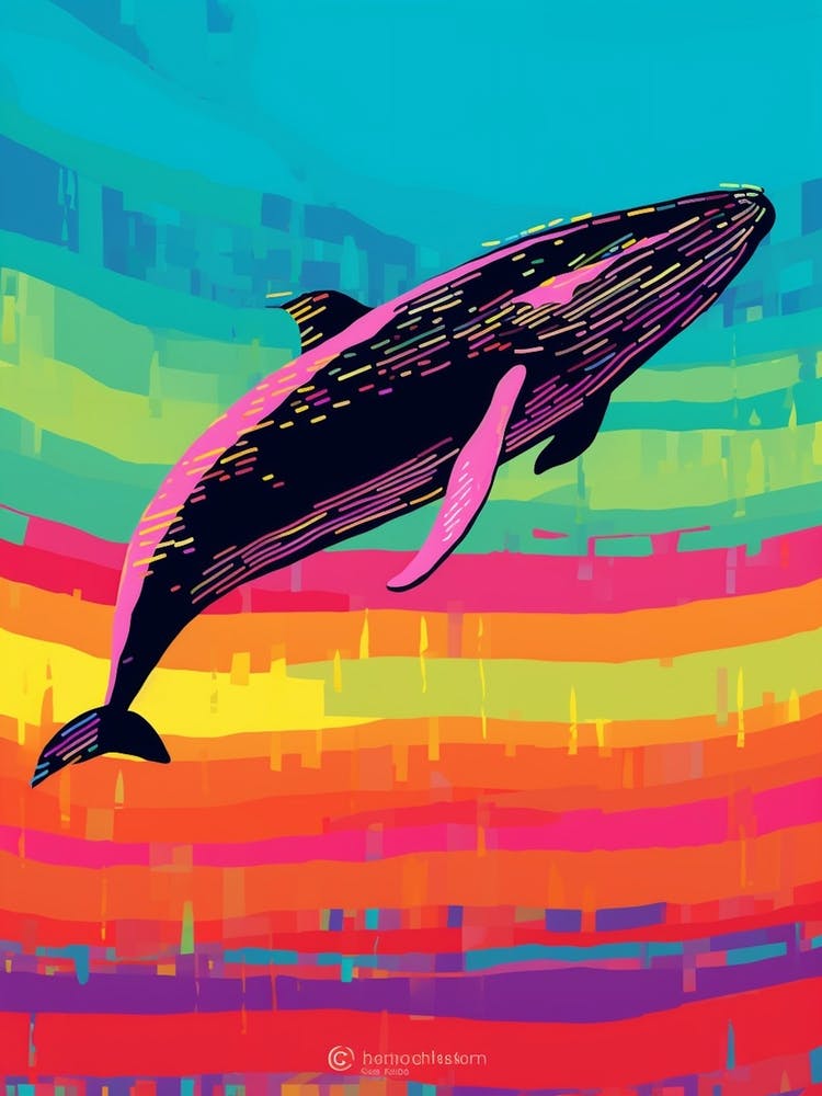 Colour Burst Whale 3
