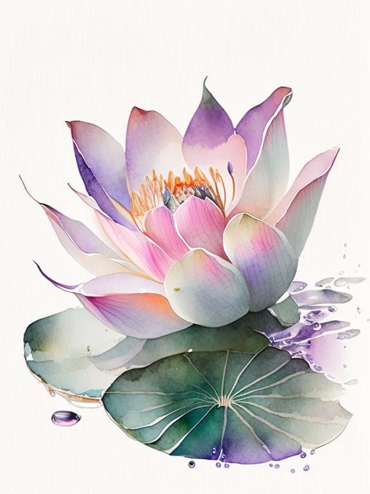 Lotus Flower Petals Watercolour 3