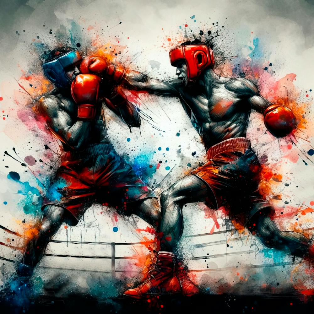 Two Boxers Fighting 1