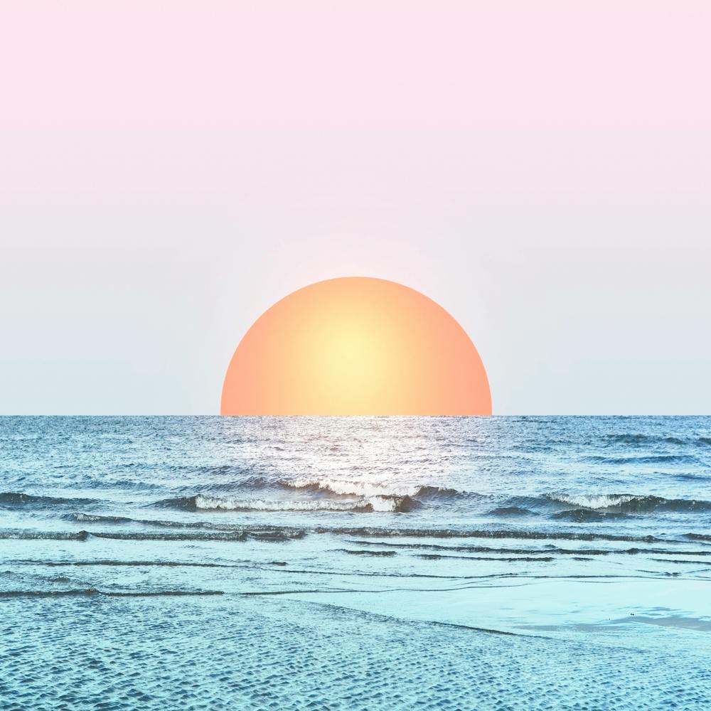 Sunset In The Sea 1 Square