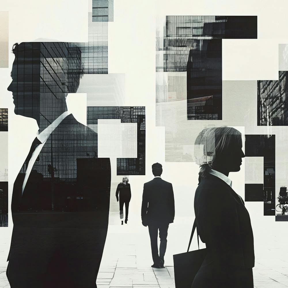 Silhouettes Of Business People