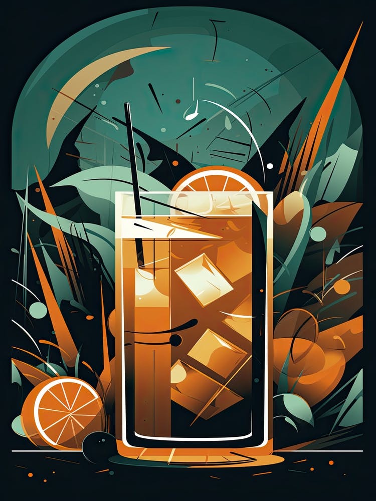 Dark And Stormy Cocktail Mid Century Modern 3