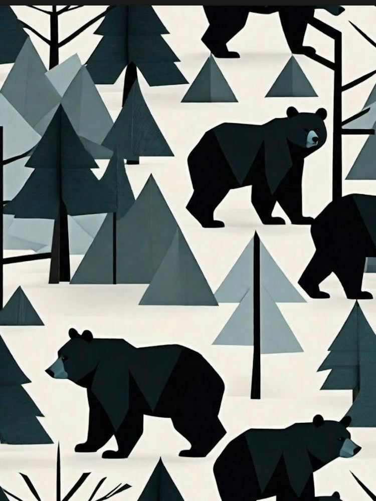 Black Bears In The Forest