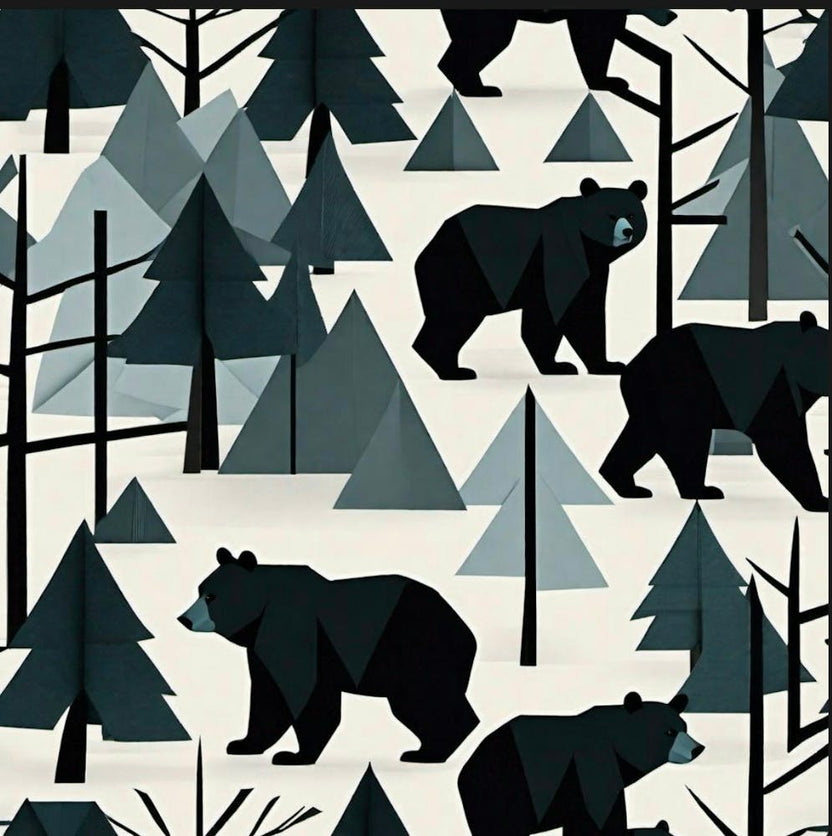 Black Bears In The Forest