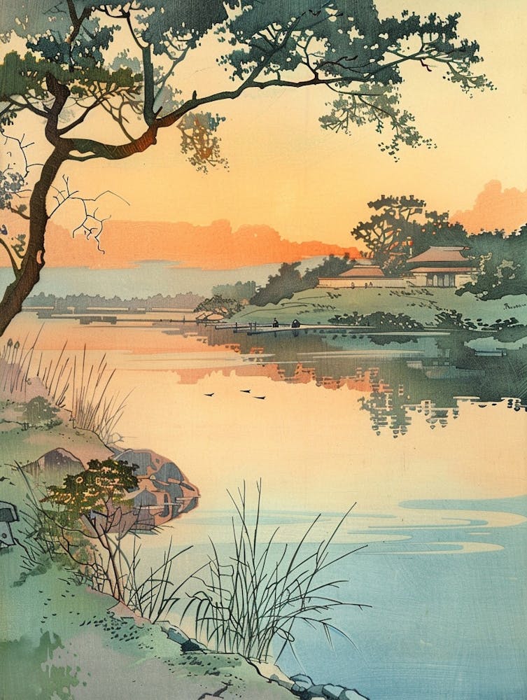Aizu Wakamatsu Japan 1 Retro Illustration