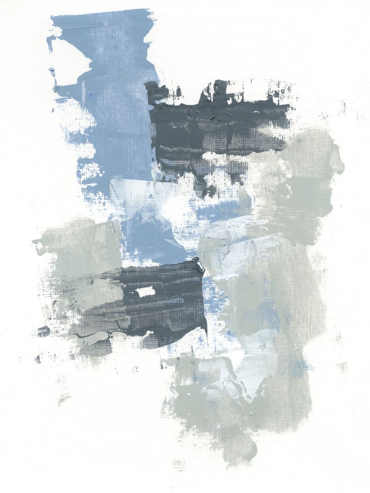Surface No 1 - Abstract Blue Gray Navy Painting