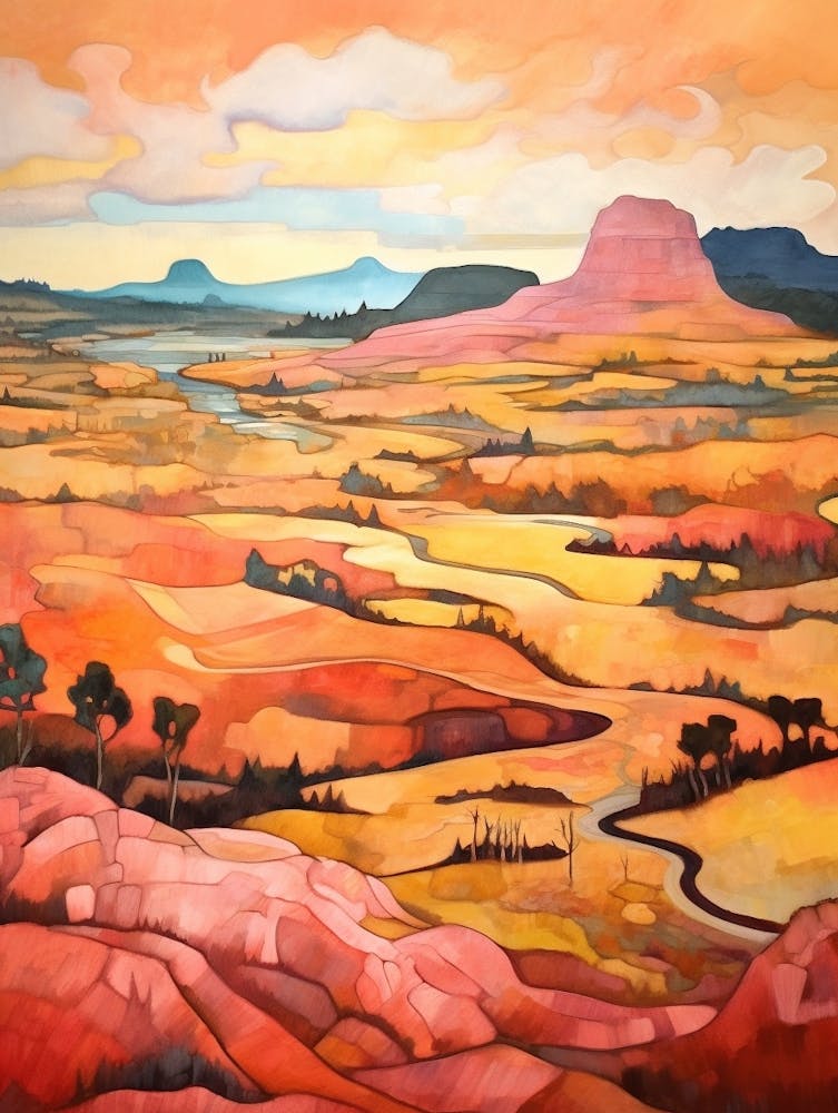 Autumn National Park Painting Acadia National Park Maine Usa 2