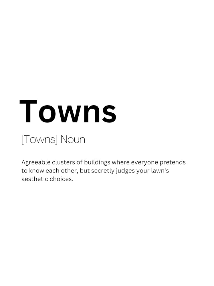 Towns Definition Meaning