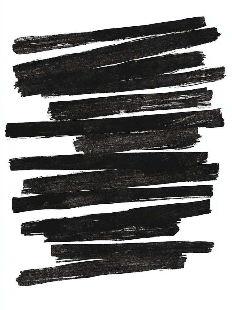 Black Brushstrokes Art