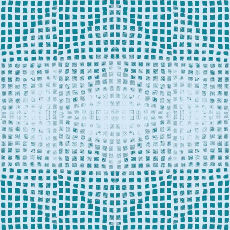 Gods Eye Block Print In Teal