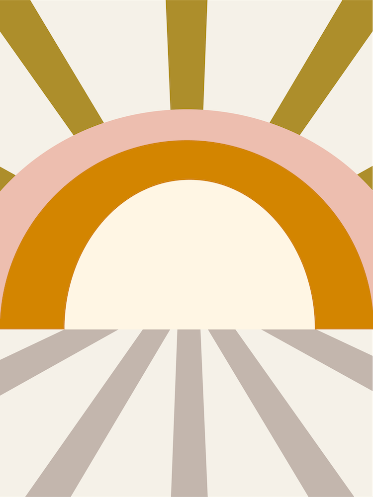 Geometric Sun Pastel