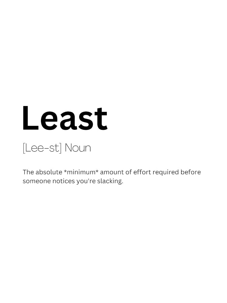 Least Definition Meaning