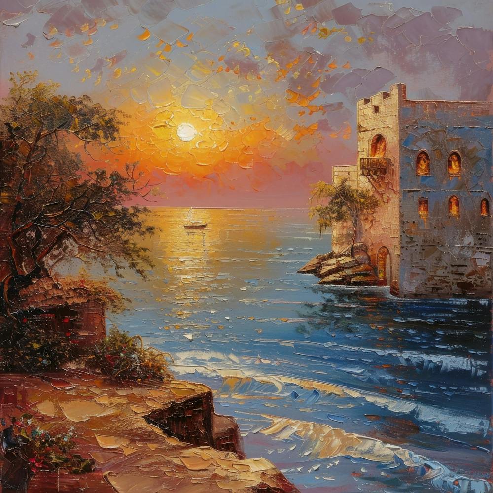 Sunset At The Castle Oman