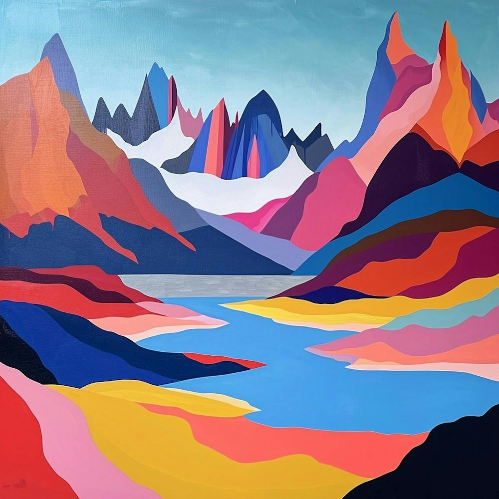 Colourful Abstract Los Glaciares National Park Argentina 3