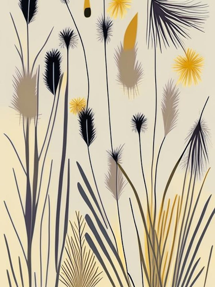 Prairie Dropseed Wildflower Modern Muted Colours 2