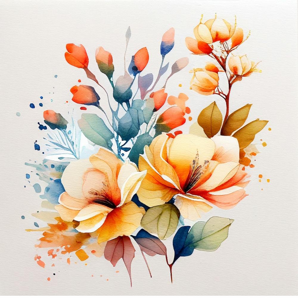 Watercolor Flowers 03