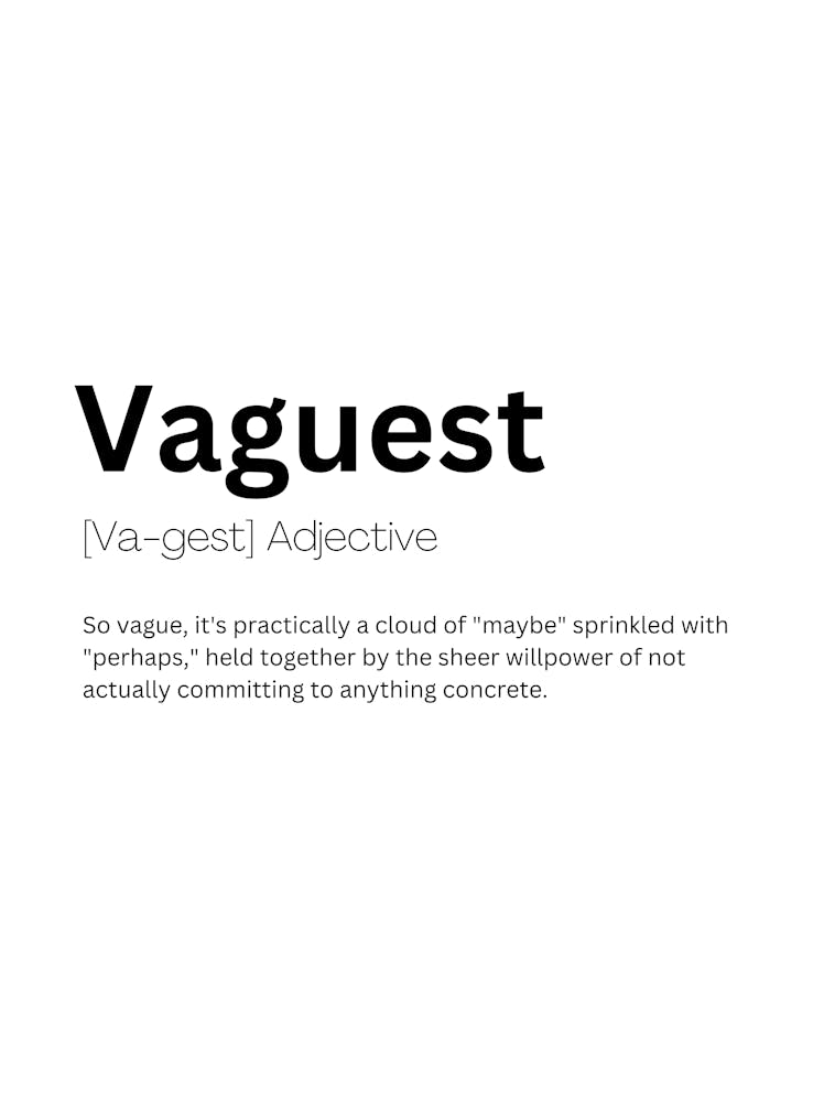 Vaguest Definition Meaning