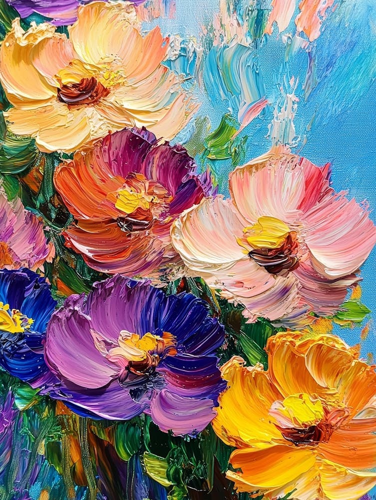Watercolour 3d Flowers
