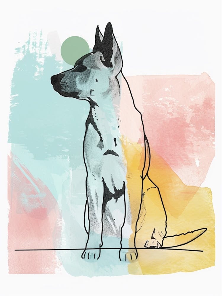 Dog Watercolour Illustration 4