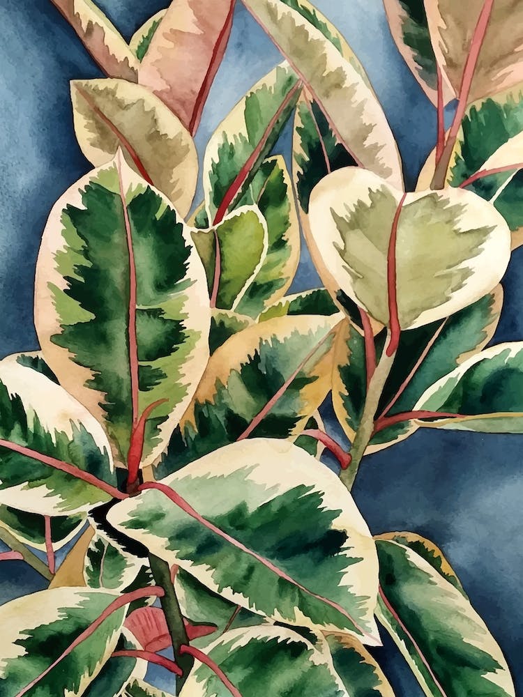 Ficus Elastica Variegata 2