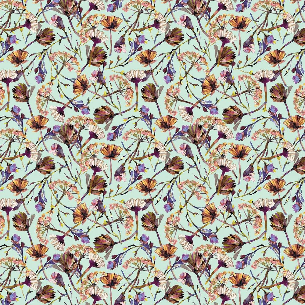 Dry Blue Flowers Square