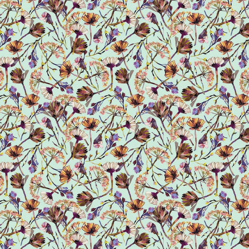 Fleurs bleues séchées carrées