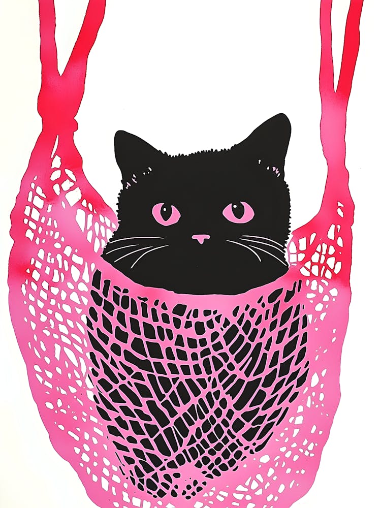 Cat In A Basket 1