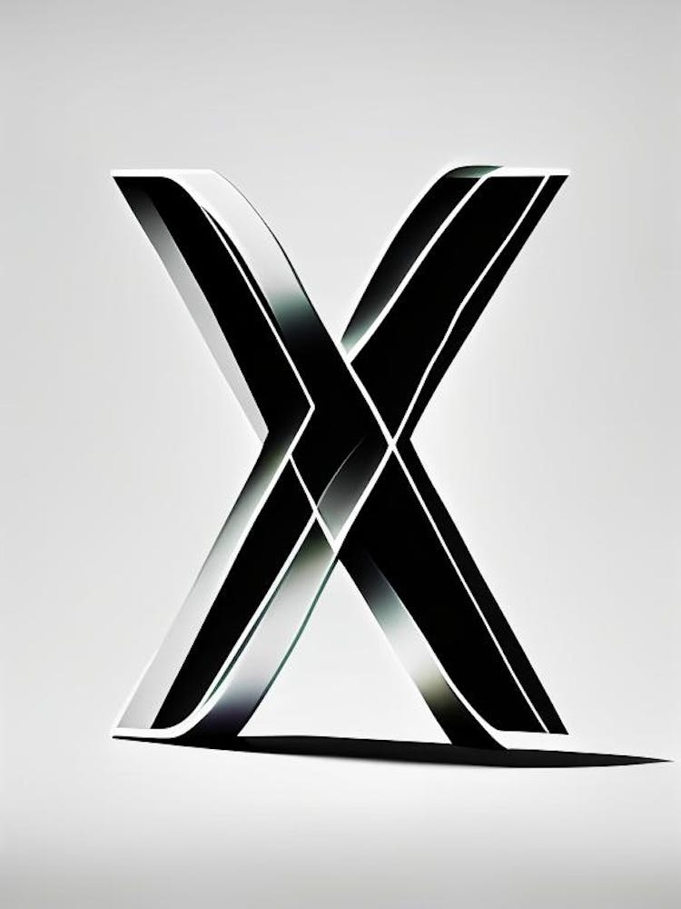 X  Letter, Alphabet Retro Minimal 1