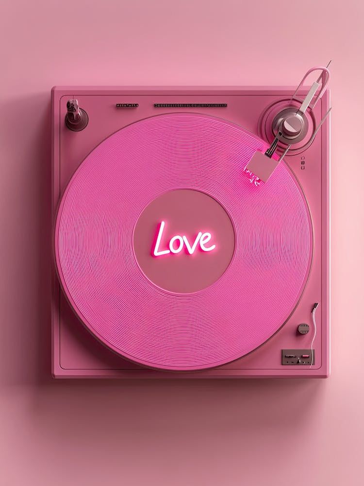 Spinning Heartbeats Vinyl Poster