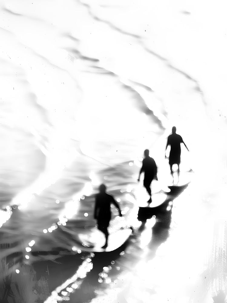 Surfers In The Water