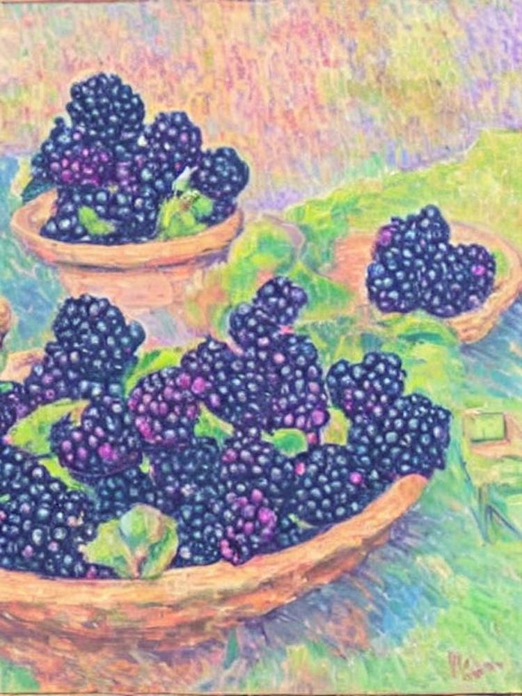Blackberry Vintage Sketch Fruit