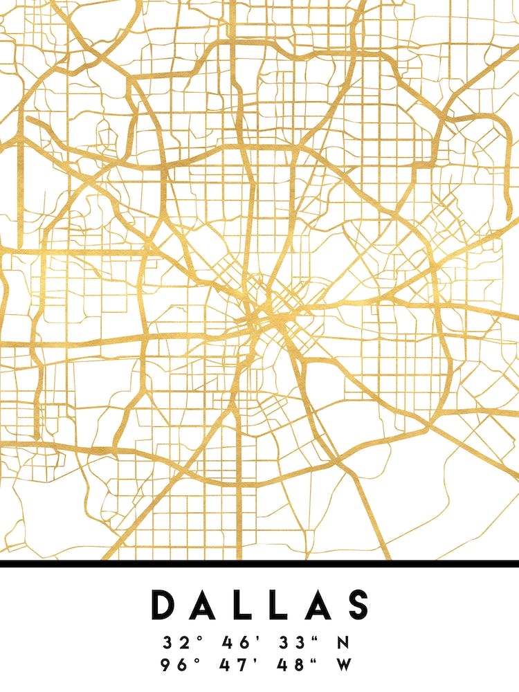 Dallas Texas City Street Map