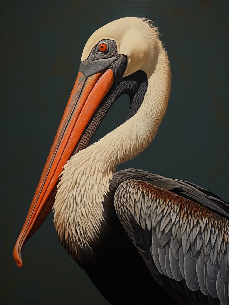Dark And Moody Botanical Pelican 1