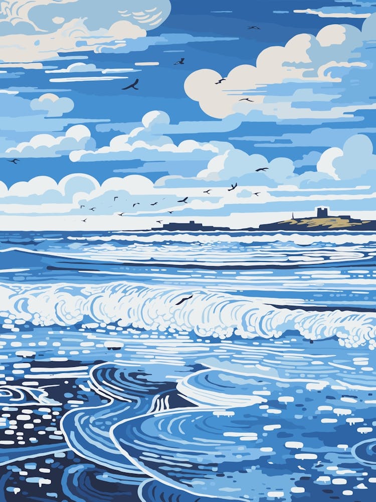 A Picture Of Bamburgh Beach Northumberland3