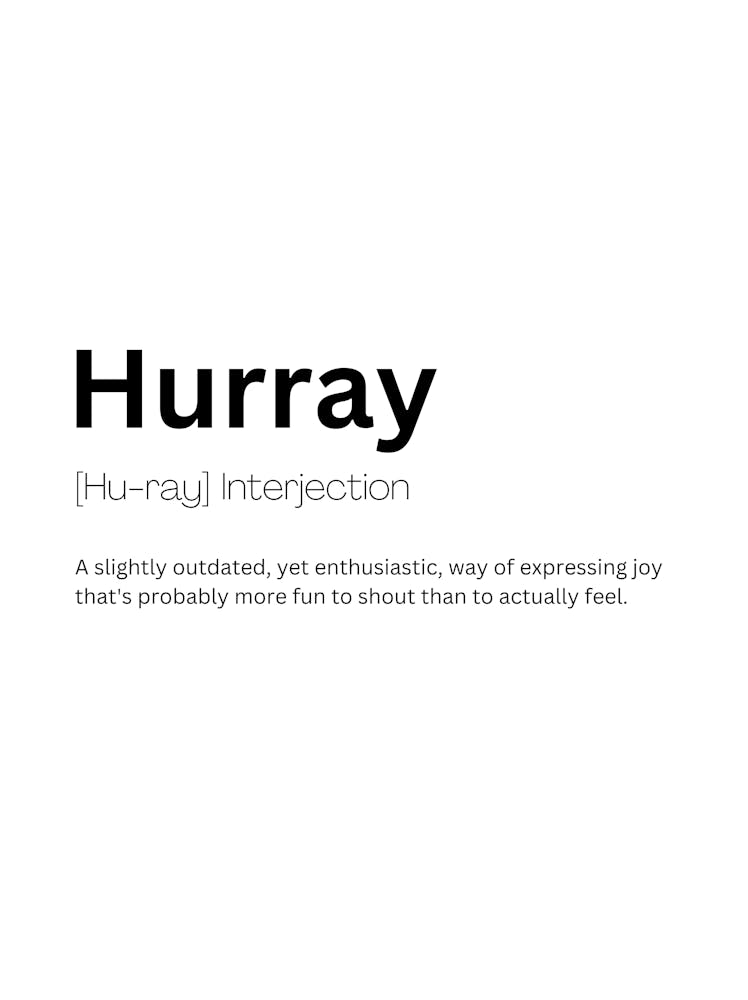 Hurray Definition Meaning