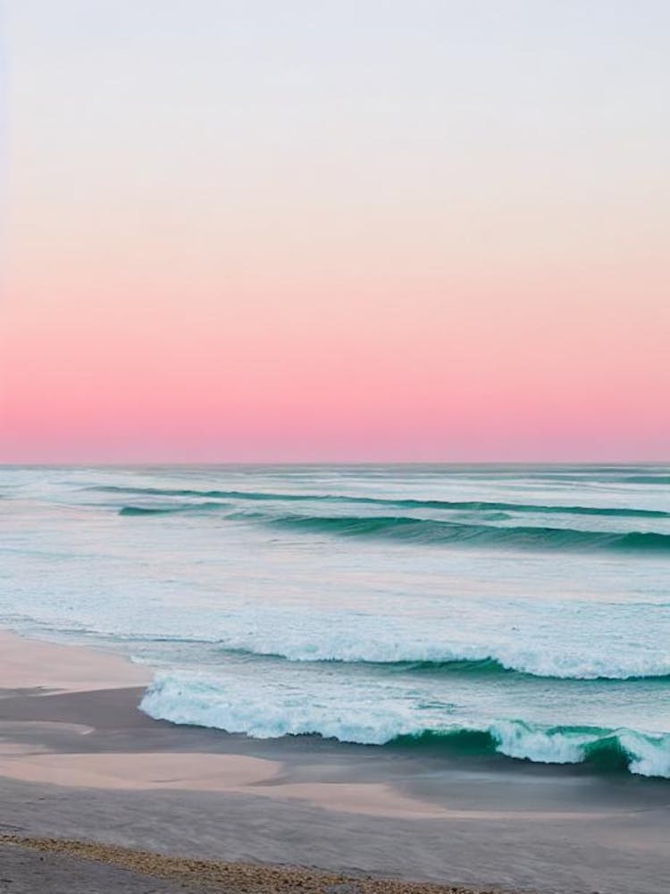 Bamburgh Beach, Northumberland Pink Photography 1